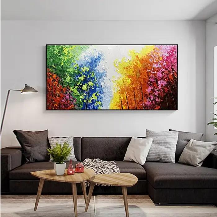 Grande peinture sur toile d'art mural moderne