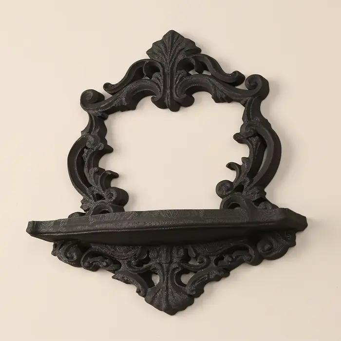 Étagère murale sculptée de style baroque rétro transfrontalier pour rangement et décoration