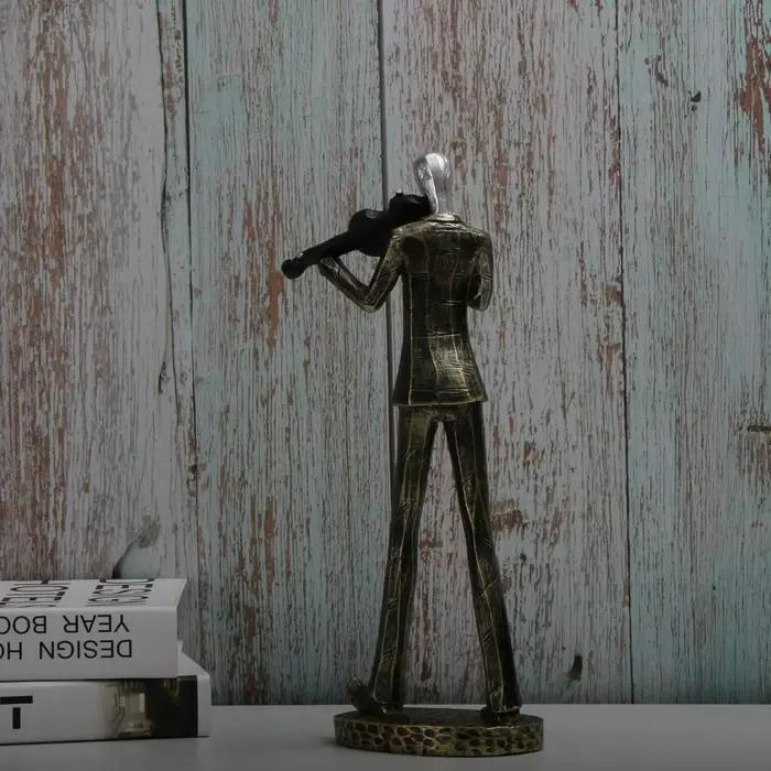 Statue abstraite de bande de résine, musique Rick, art nordique, modèle de bande de bar, sculptures pour salon, décoration de la maison