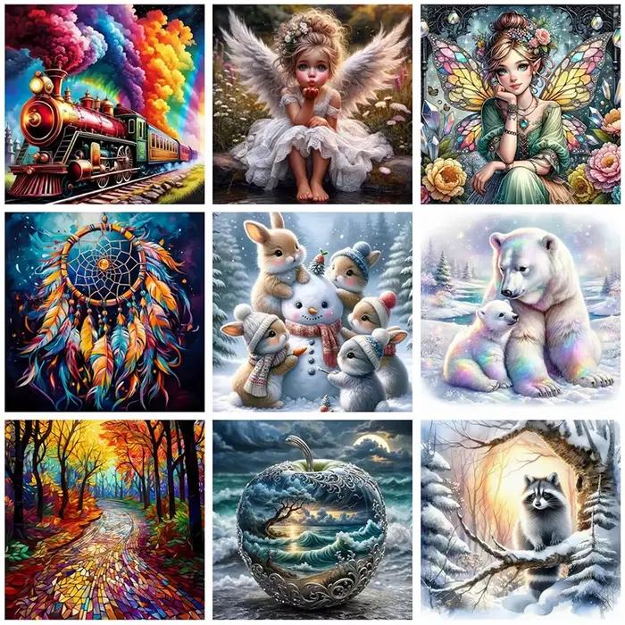 Nouveau mosaïque 5D bricolage diamant peintures 30x30 cm