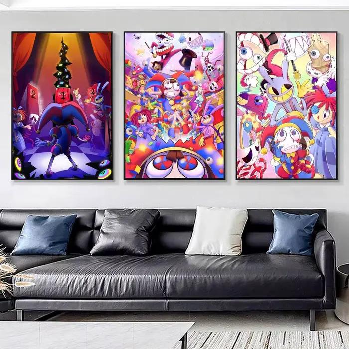 Affiches de dessin animé The Amazing Digital C-Circus, impression HD, décoration murale Vintage pour la maison, la salle d'étude