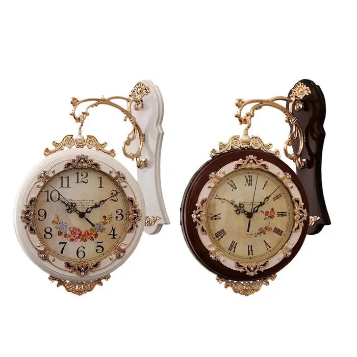 Horloge murale double face décorative
