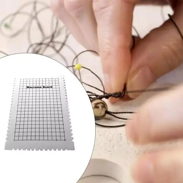 MXLA Grand panneau projet en macramé avec grilles