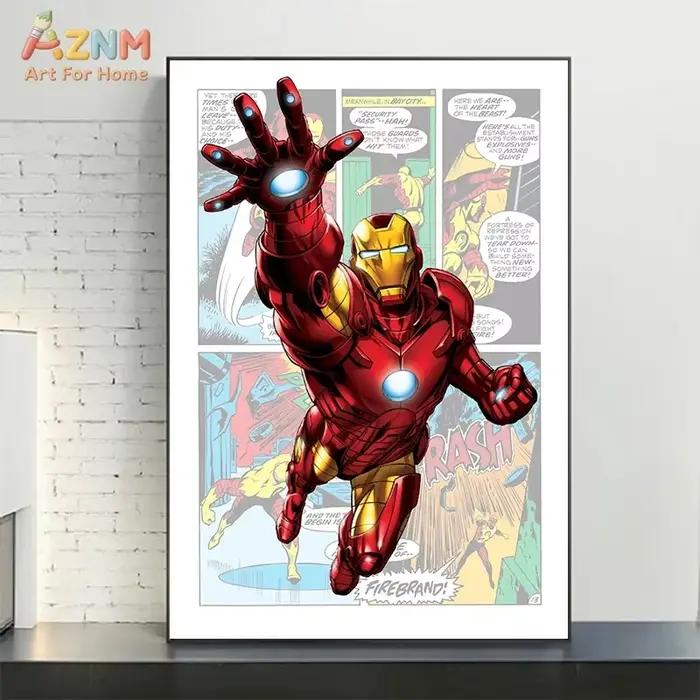 Ensemble d'affiches de super-héros de bandes dessinées