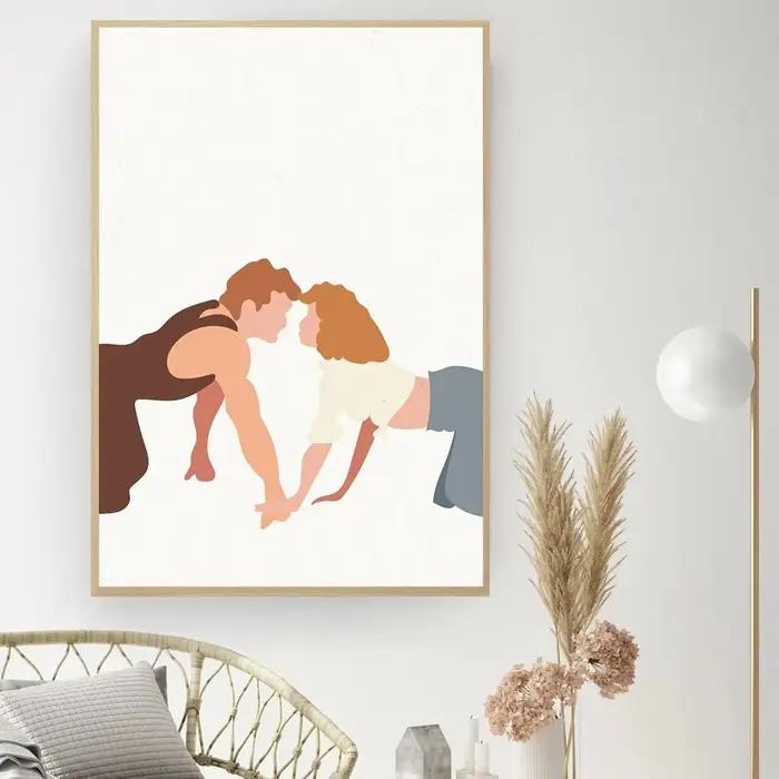 Peinture sur toile de phtaline sale abstraite nordique