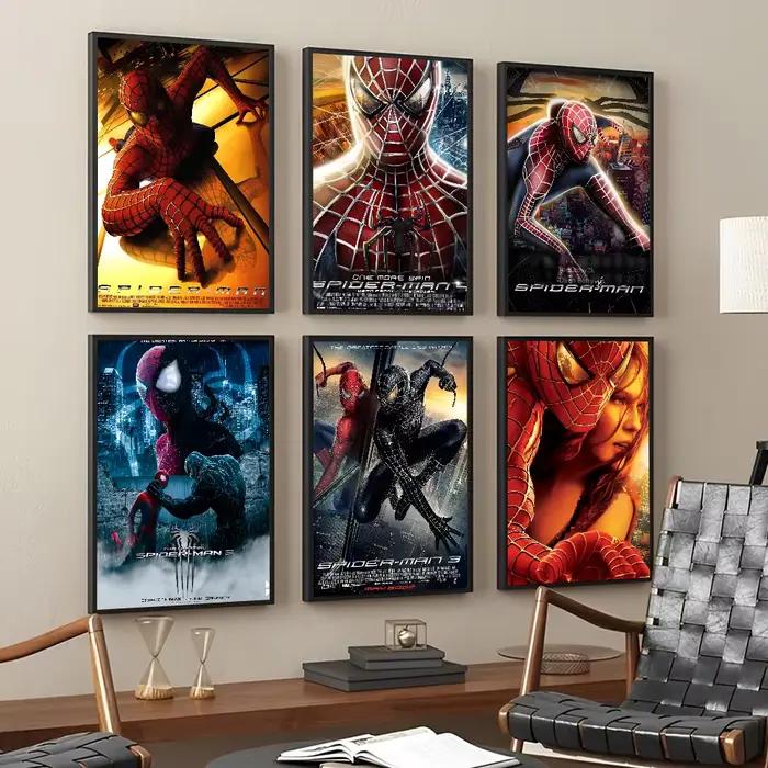Avengers M-Marvel Spider-Man affiche de film autocollants salon chambre entrée café mur Art décoration peinture