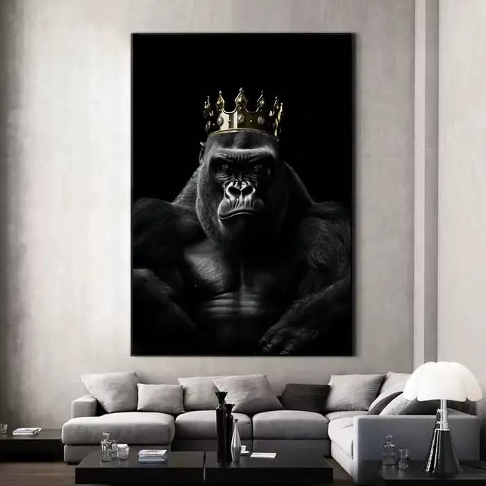 Affiche imprimée du royaume des animaux