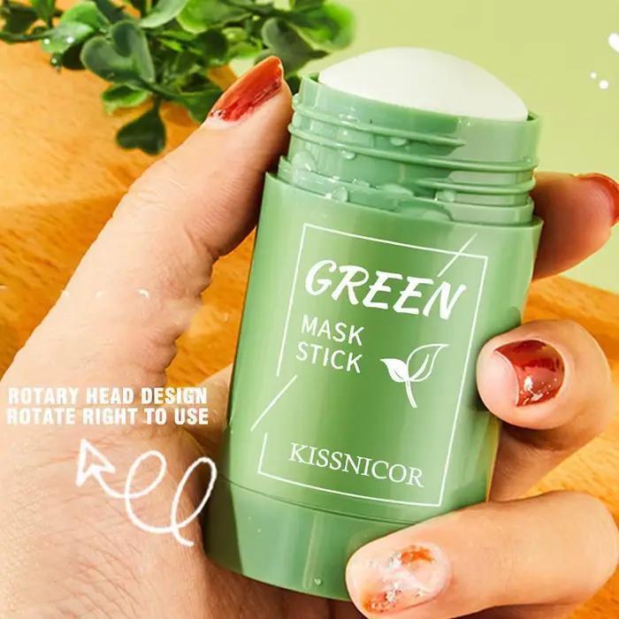 Masque Nettoyant Visage au Thé Vert en Stick – Réduit les Pores, Élimine les Points Noirs, Hydratant 40g
