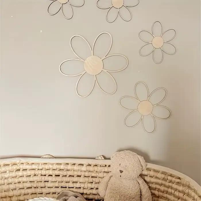 Scandinave découpé marguerite fleur décoration murale
