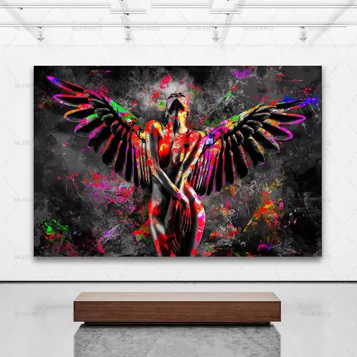 Impression sur toile de femme nue sexy rouge