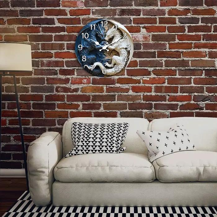 Horloge murale en bois à quartz silencieuse