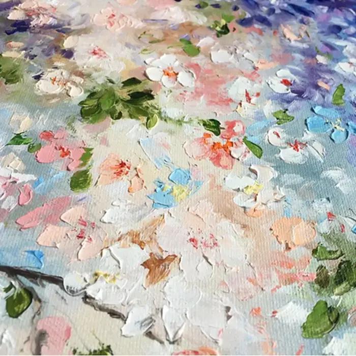 Peinture à l'huile florale abstraite 3D
