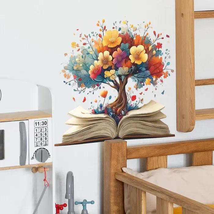 Les autocollants muraux fleurs et arbres du livre conviennent à la décoration murale dans le bureau. Ces