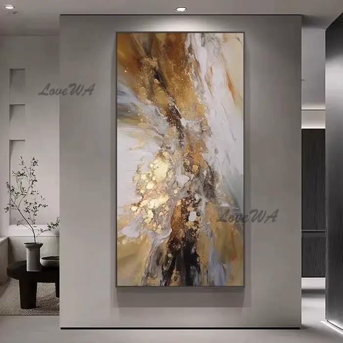 Peinture à l'huile abstraite peinte à la main