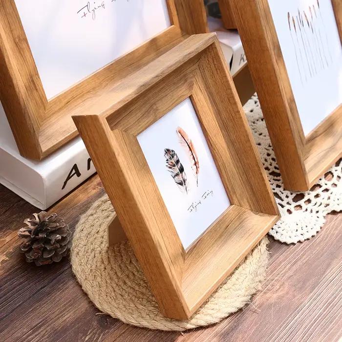 Cadre photo simple pour document en bois