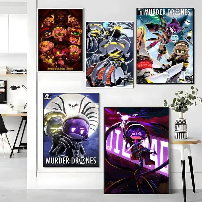 Affiche M-Murder Drones en PP de qualité supérieure, autocollant mural, à décoller et à coller, impression HD, décoration intérieure imperméable