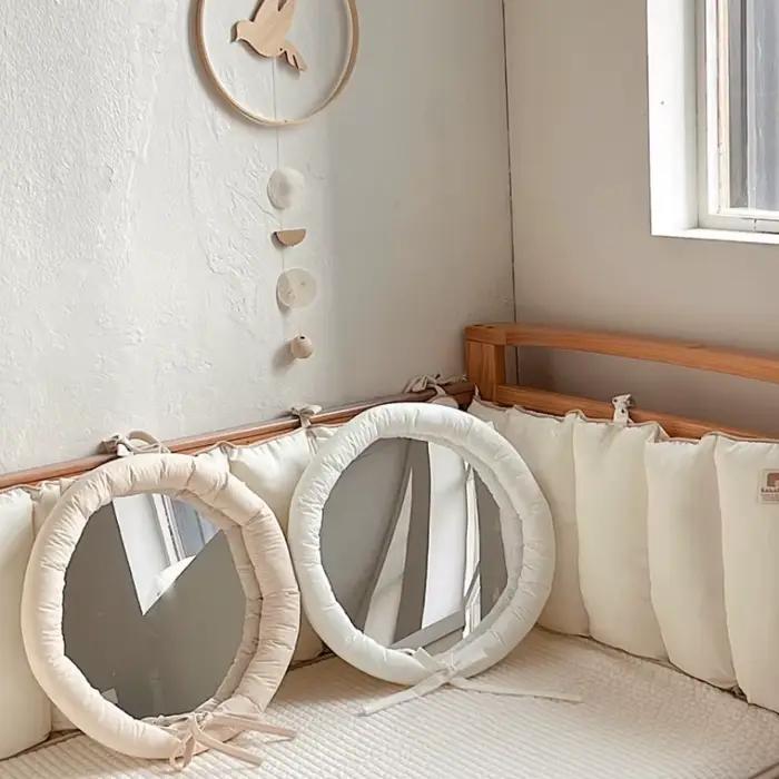 Miroir mural en tissu de coton