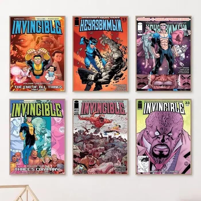 Affiche de dessin animé I-invincible, décor artistique pour maison, salon, chambre à coucher, Bar, café