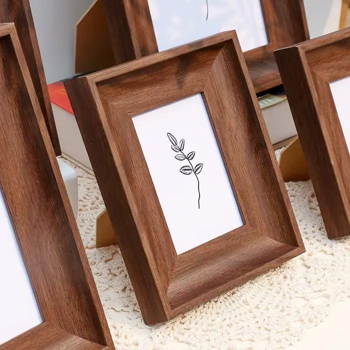Cadre photo simple pour document en bois