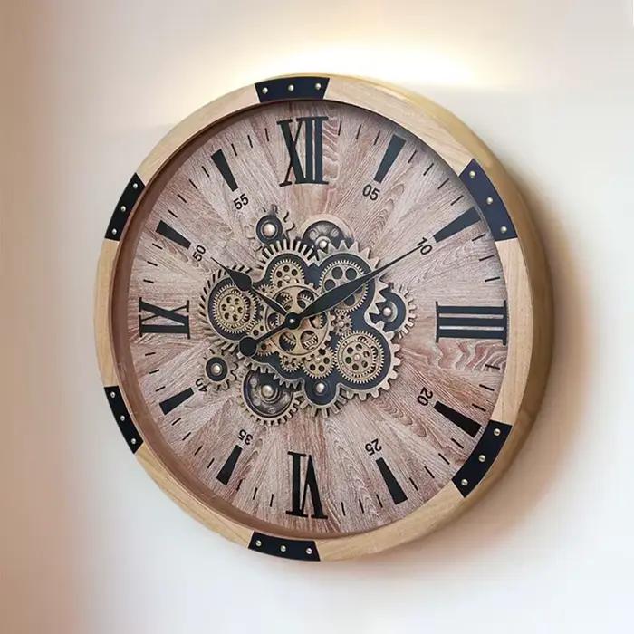 Horloge murale Vintage en bois