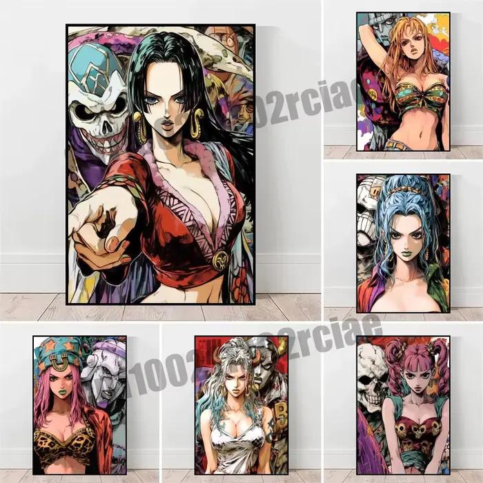 Affiche d'art de peinture sur toile de haute qualité, Anime d'enfance classique japonais une pièce, Luffy, HD, adaptée à la décoration de la chambre à coucher