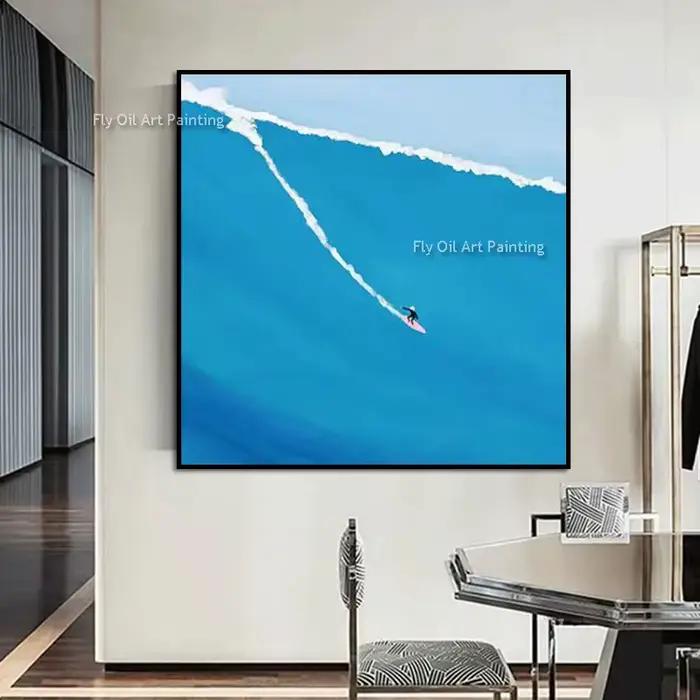 Décoration murale originale « Blue Green People Set Sail » pour chambre