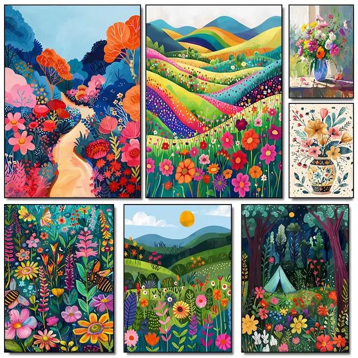 Affiches Murales d'Art Illustré de Jardins