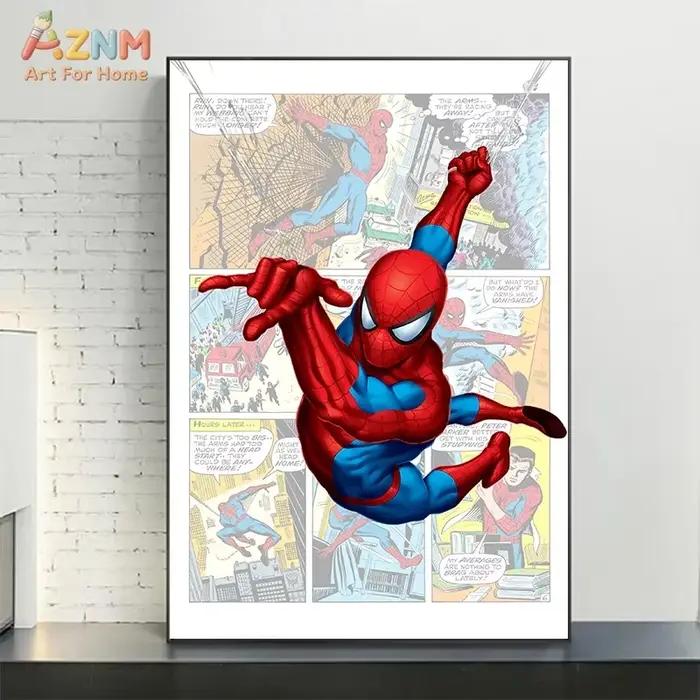 Ensemble d'affiches de super-héros de bandes dessinées