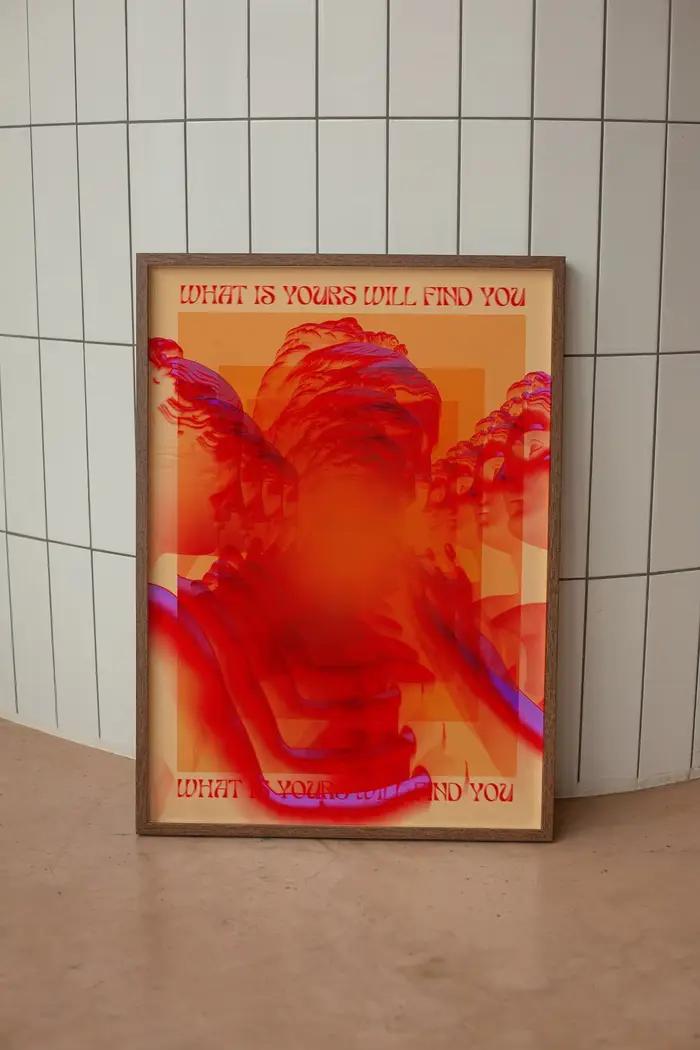 Affiche d'affirmation, affiche des années 70