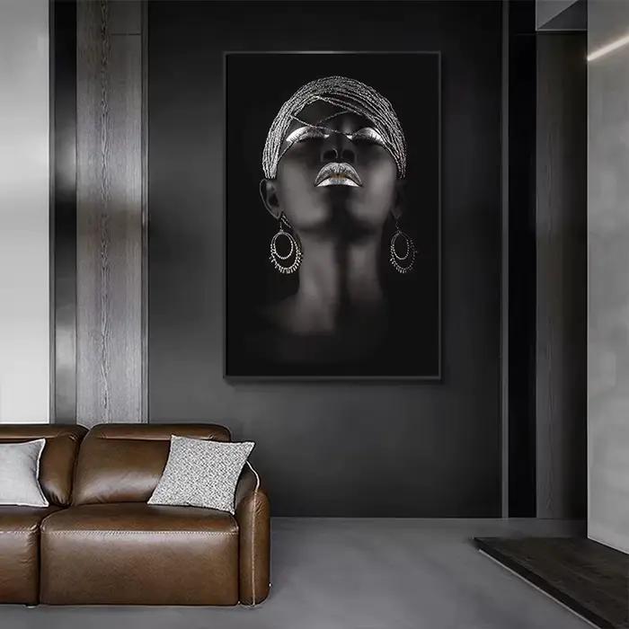 Affiches d'art mural de femme africaine et imprimés