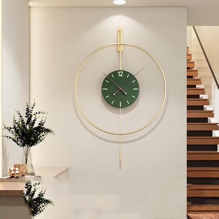 Grande horloge murale nordique pour salon bureau décoration