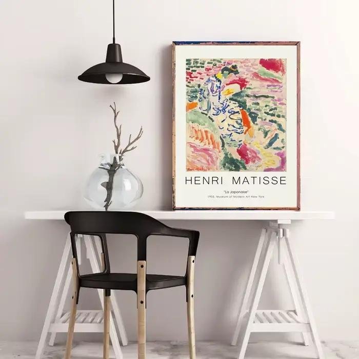 Peinture sur toile abstraite avec ligne d'henry Matisse, minimaliste, affiche Vintage, images murales pour décoration de maison