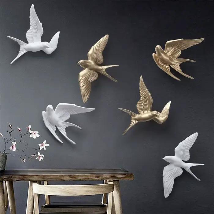 Autocollant mural 3D oiseaux en résine