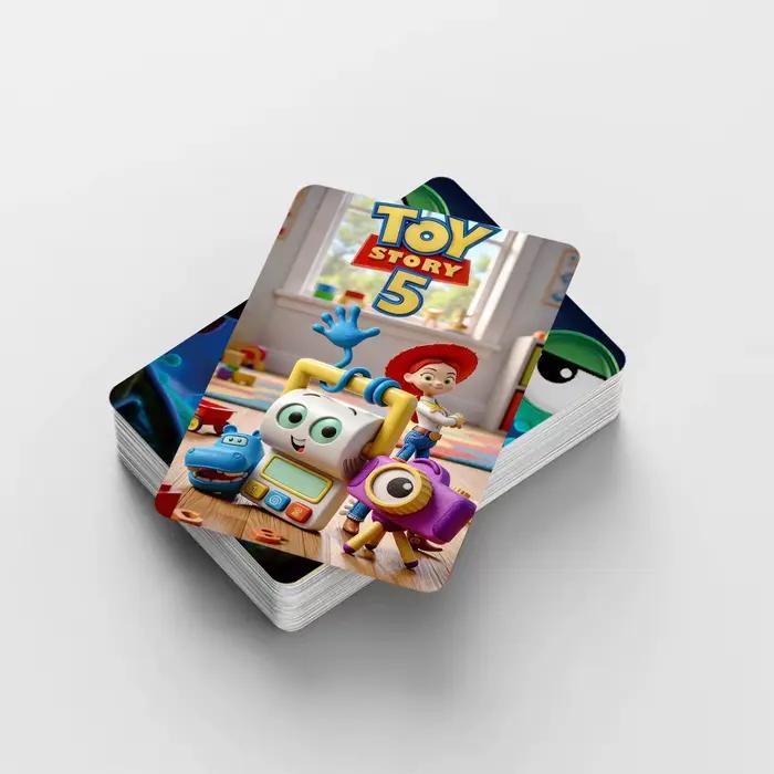 Cartes photo Lomo double face Anime Toy Story avec autocollants de dessins animés