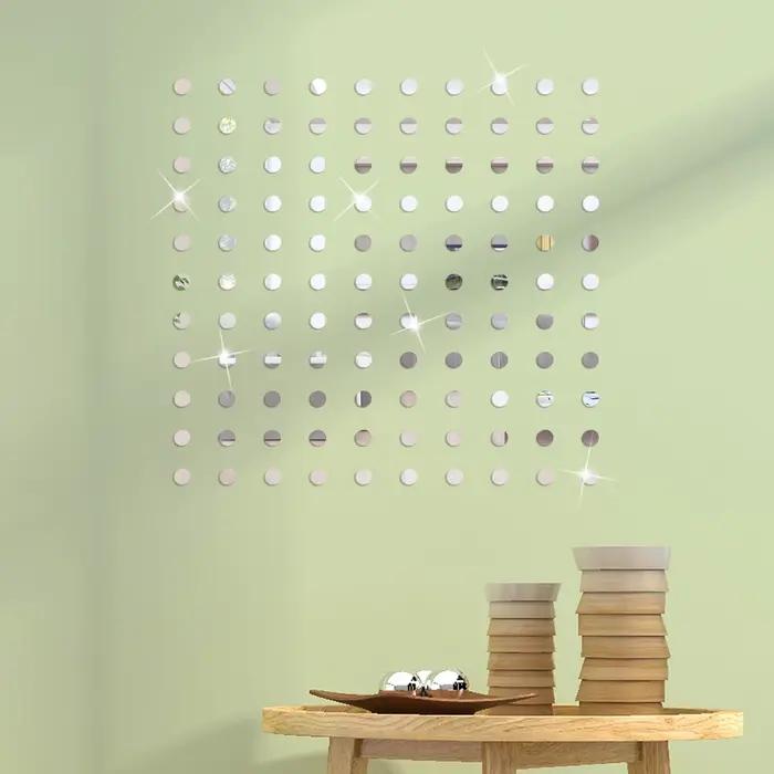 Miroir décoratif autocollant mural mosaïque 3D carrelage mur