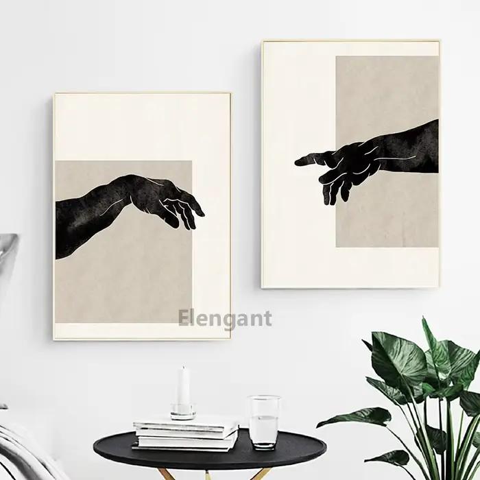 Toile d'art mural Boho gris neutre