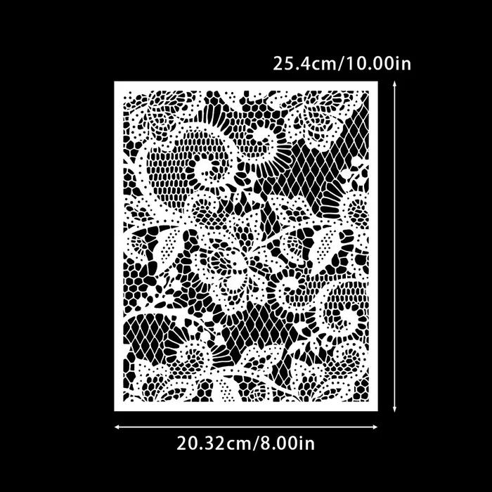 Pochoirs géométriques réutilisables en PET à motif floral pour peinture sur toile