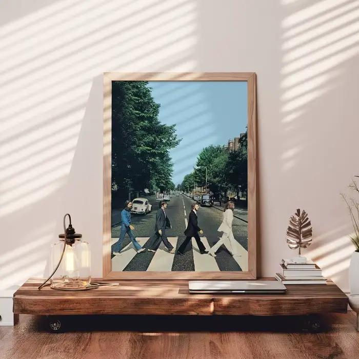 The Abbey Road B-Beatles affiche auto-adhésive Art papier imperméable autocollant café maison Bar salle