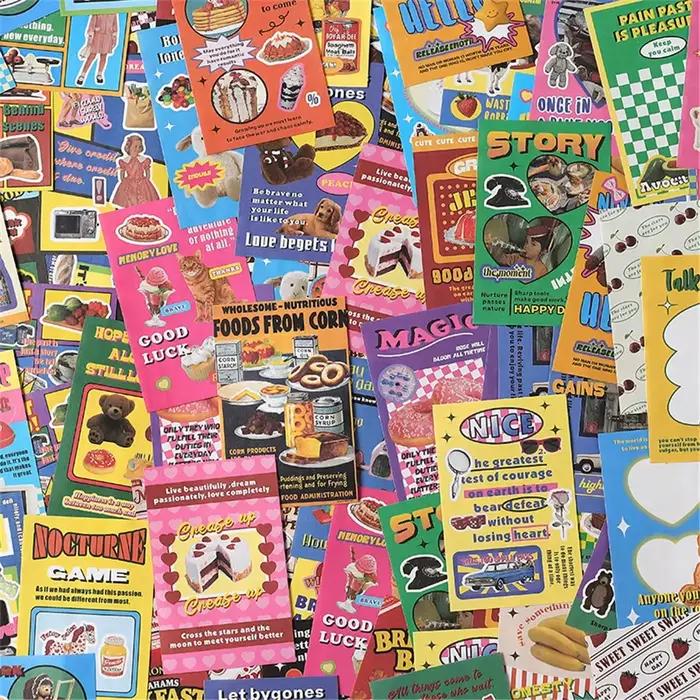 30 pièces INS mignon rétro affiche matériel papier décoratif papeterie Scrapbooking bloc-notes journal Album étiquette