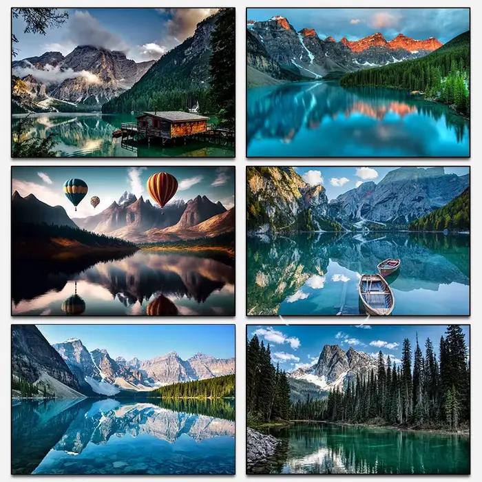Affiches d'impression de toile de paysage naturel nordique
