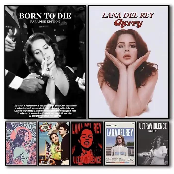 Lana Del Rey affiche chanteur Lizzy Grant Album de musique esthétique rappeur Hip Hop film toile peinture mur Art Mural décor de chambre