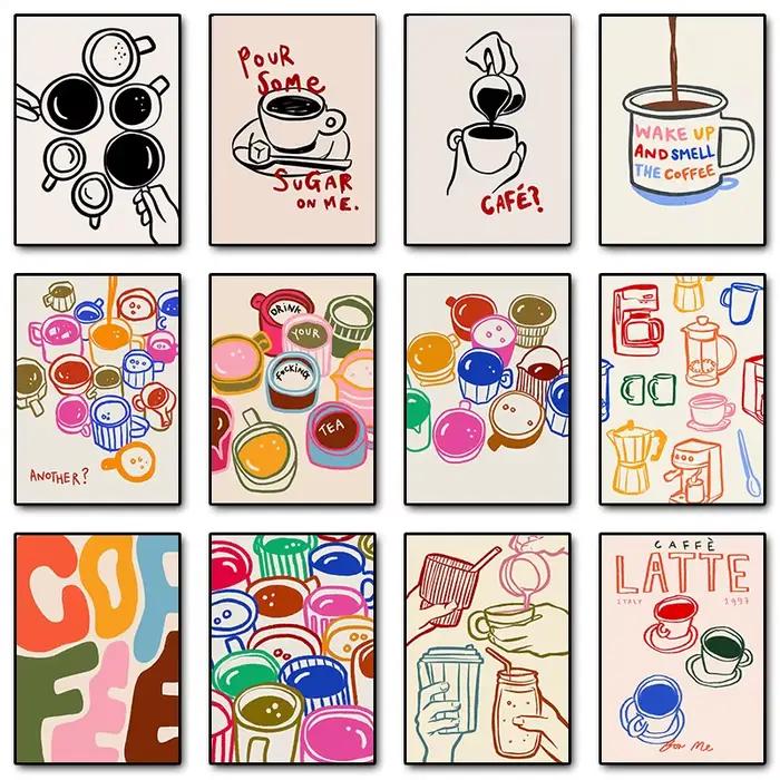 Affiche imprimée de cuisine rétro