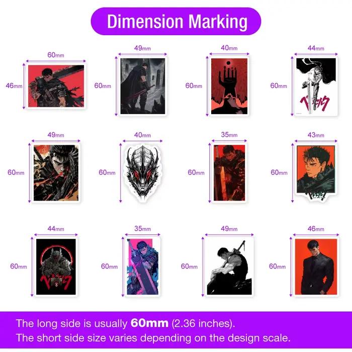 Autocollant d'illustration Manga Berserk