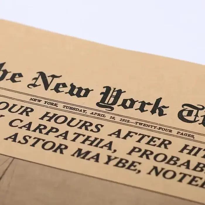 Affiche classique de l'histoire des temps de New York
