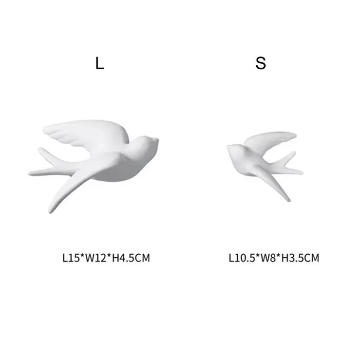Hirondelles en céramique moineau 3D simples oiseaux