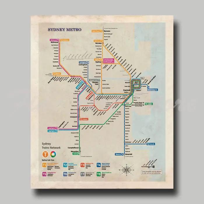 Affiche de voyage rétro Rome Paris TakLondon