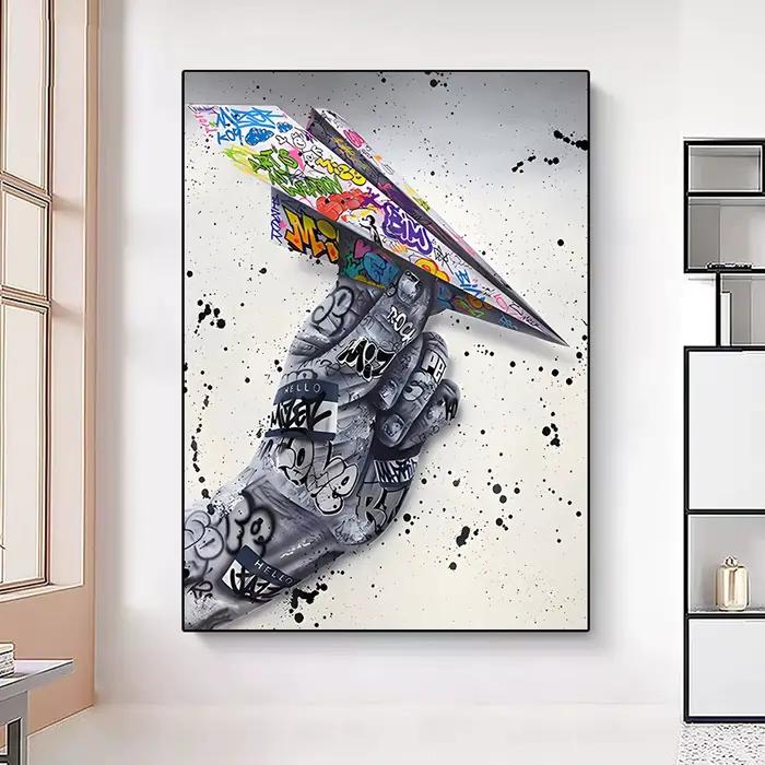 Affiche d'art Mural avec gestes de Graffiti de rue