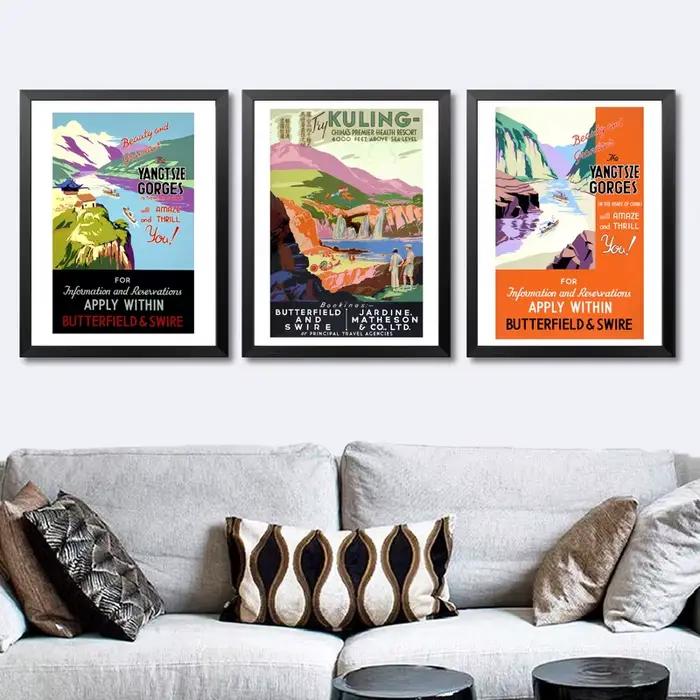 Affiche de voyage vintage, Cannes, Chine, Congo, CriferrCuba