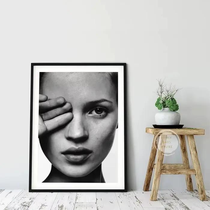 Vintage Sexy Smile Model Kate Moss Poster