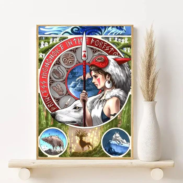 Affiche d'anime p-princesse m-mononoke